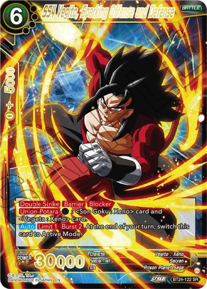 SS4 Vegito, Sparking Offense and Defense (BT24-122) [Beyond Generations] (ONLINE ORDER ONLY)