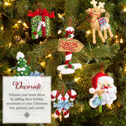 Bucilla North Pole This Way Felt Ornament Kit – Set of 6 Festive Christmas Ornaments (ONLINE ORDER ONLY)