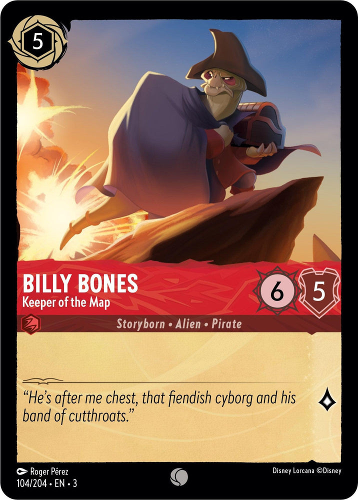 Billy Bones - Keeper of the Map (104/204) [Into the Inklands] (ONLINE ORDER ONLY)