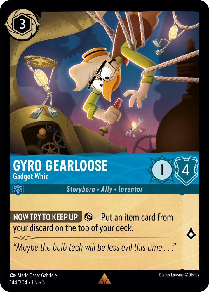 Gyro Gearloose - Gadget Whiz (144//204) [Into the Inklands] (ONLINE ORDER ONLY)