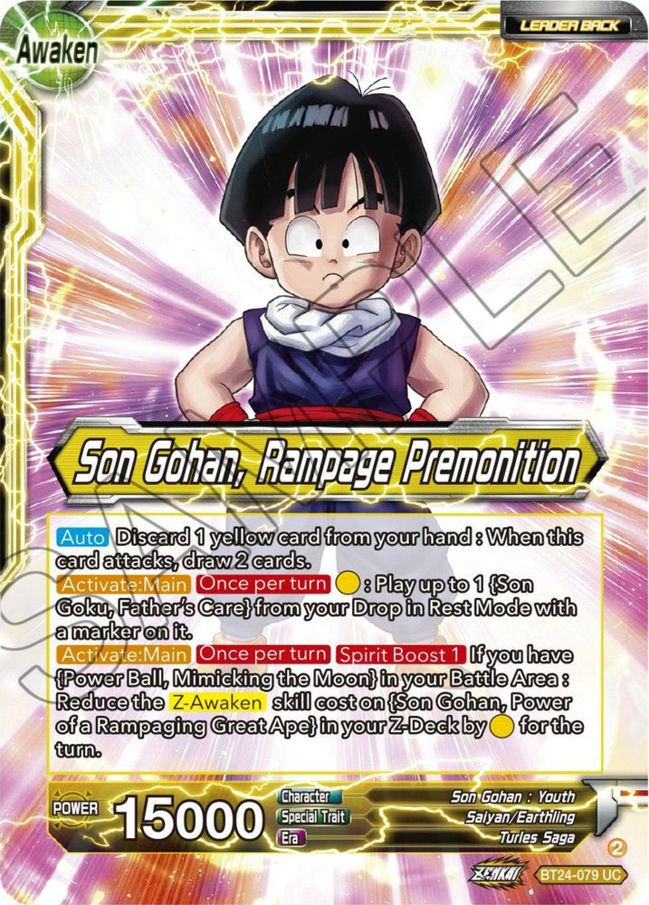 Son Gohan // Son Gohan, Rampage Premonition (BT24-079) [Beyond Generations] (ONLINE ORDER ONLY)