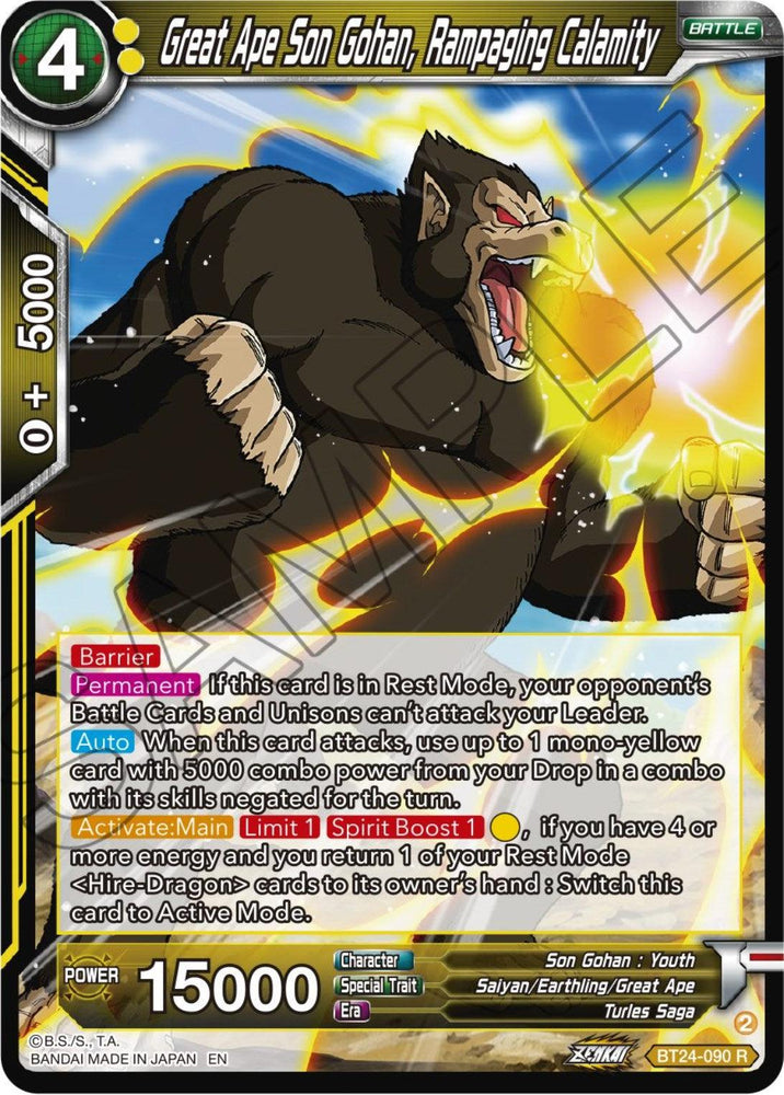 Great Ape Son Gohan, Rampaging Calamity (BT24-090) [Beyond Generations] (ONLINE ORDER ONLY)