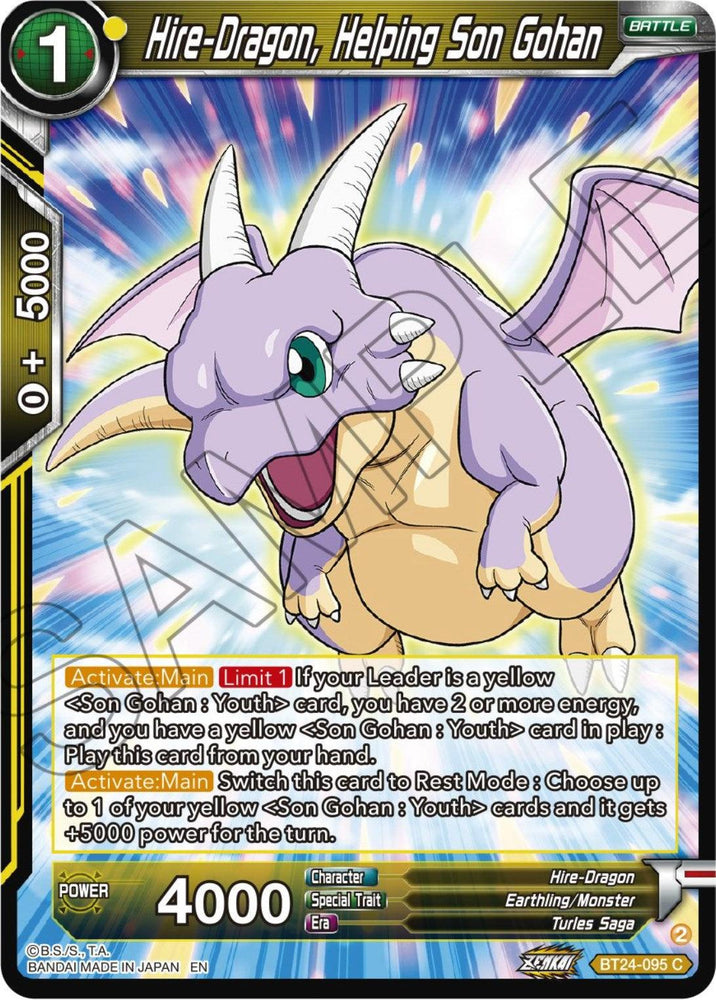 Hire-Dragon, Helping Son Gohan (BT24-095) [Beyond Generations] (ONLINE ORDER ONLY)