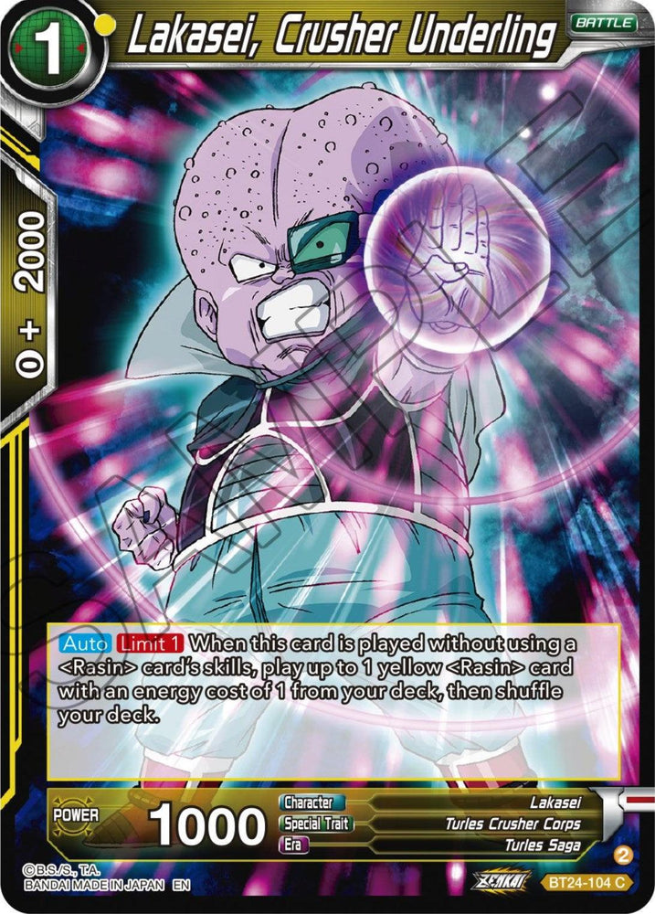 Lakasei, Crusher Underling (BT24-104) [Beyond Generations] (ONLINE ORDER ONLY)