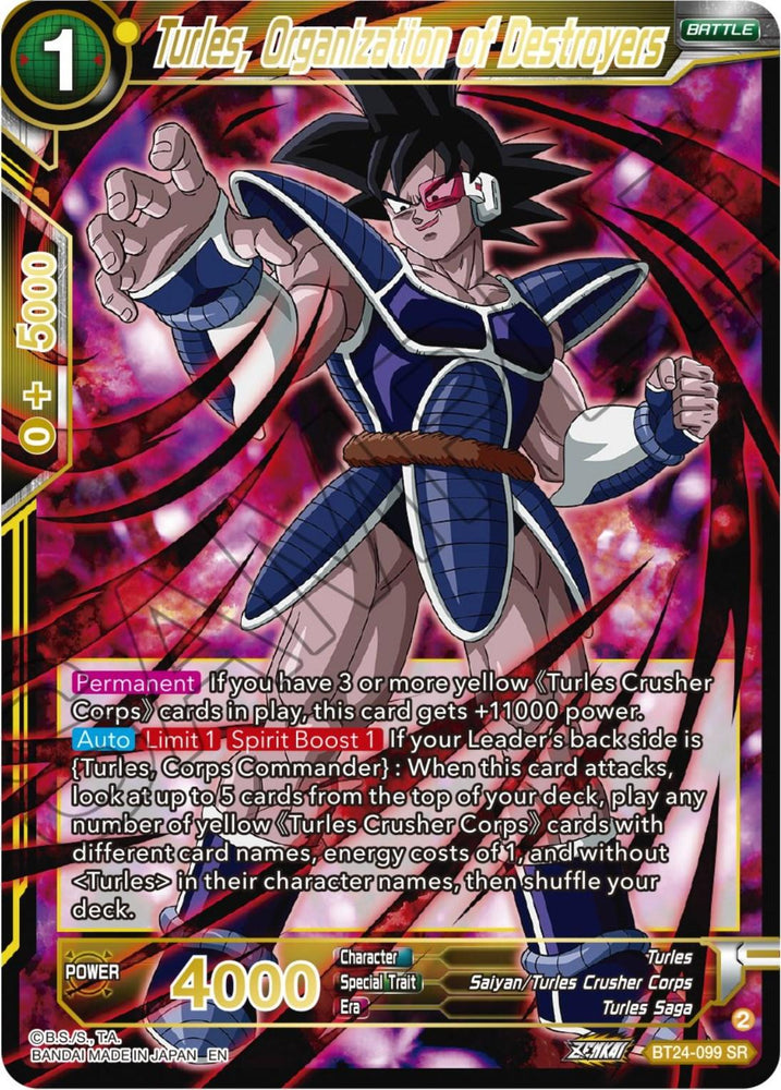 Turles, Organization of Destroyers (BT24-099) [Beyond Generations] (ONLINE ORDER ONLY)
