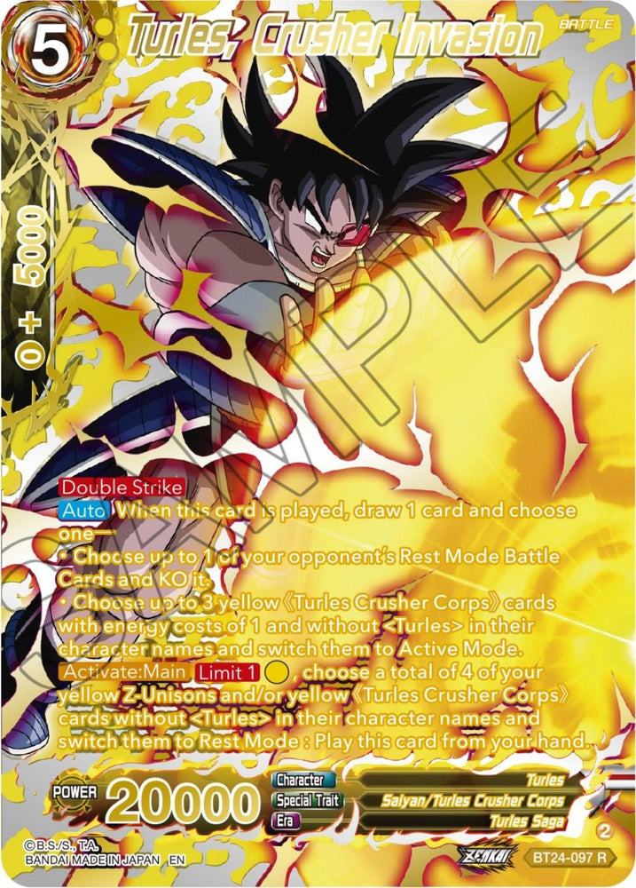 Turles, Crusher Invasion (Collector Booster) (BT24-097) [Beyond Generations] (ONLINE ORDER ONLY)