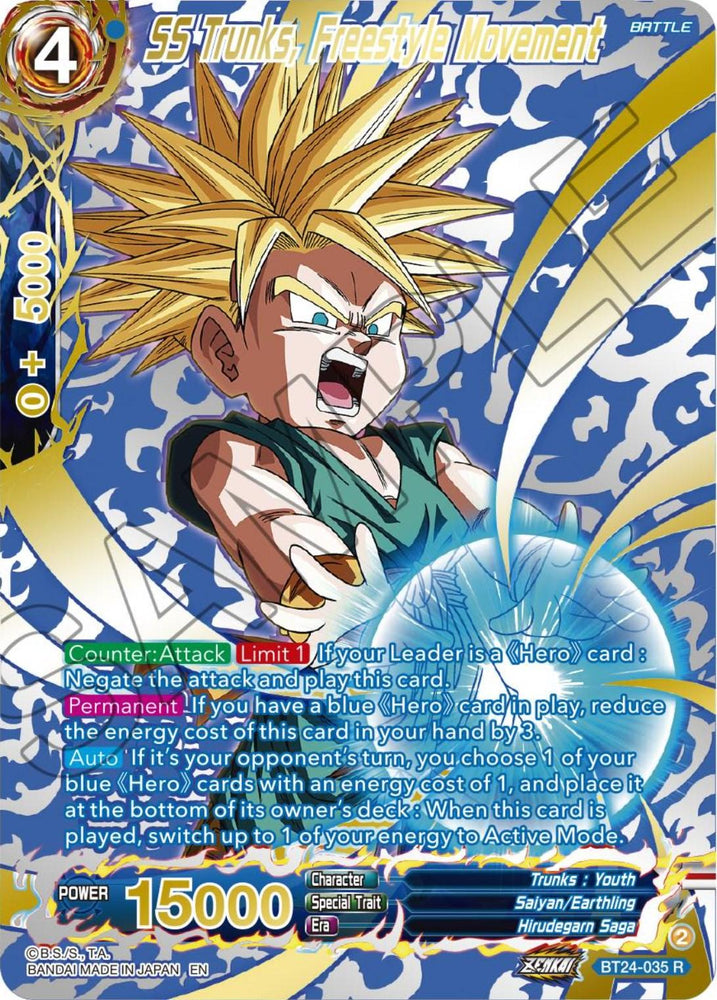 SS Trunks, Freestyle Movement (Collector Booster) (BT24-035) [Beyond Generations] (ONLINE ORDER ONLY)