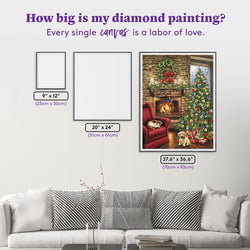 Diamond Art Club – Fireside Christmas Diamond Painting (Square Drill, 27.6" x 36.6") (ONLINE ORDER ONLY)