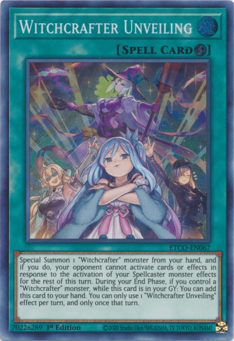 Witchcrafter Unveiling [ETCO-EN067] Super Rare (ONLINE ORDER ONLY)