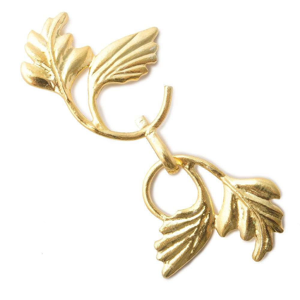 53x25mm Eye Vermeil Hook Clasp acanthus Leaves Design 1 piece (ONLINE ORDER ONLY)