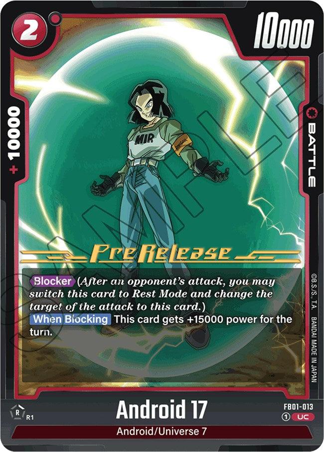 Android 17 (FB01-013) [Awakened Pulse Pre-Release Cards] (ONLINE ORDER ONLY)