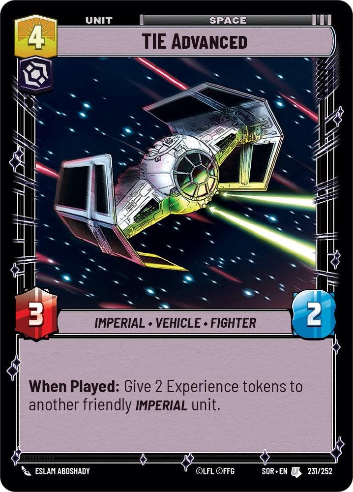 TIE Advanced (231/252) [Spark of Rebellion] (ONLINE ORDER ONLY)