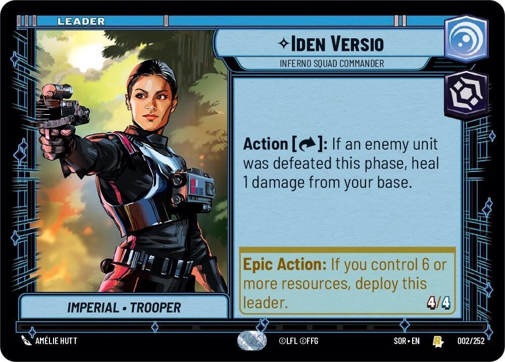 Iden Versio - Inferno Squad Commander (002/252) [Spark of Rebellion] (ONLINE ORDER ONLY)