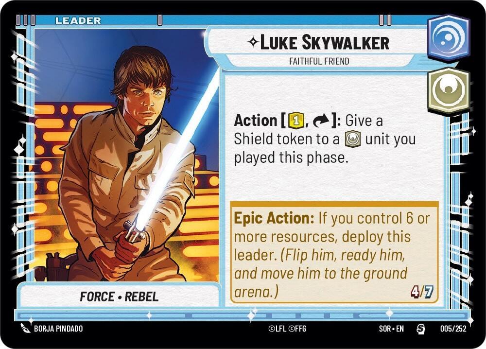 Luke Skywalker - Faithful Friend (005/252) [Spark of Rebellion] (ONLINE ORDER ONLY)
