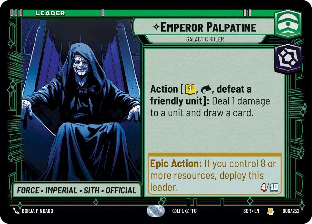 Emperor Palpatine - Galactic Ruler (006/252) [Spark of Rebellion] (ONLINE ORDER ONLY)
