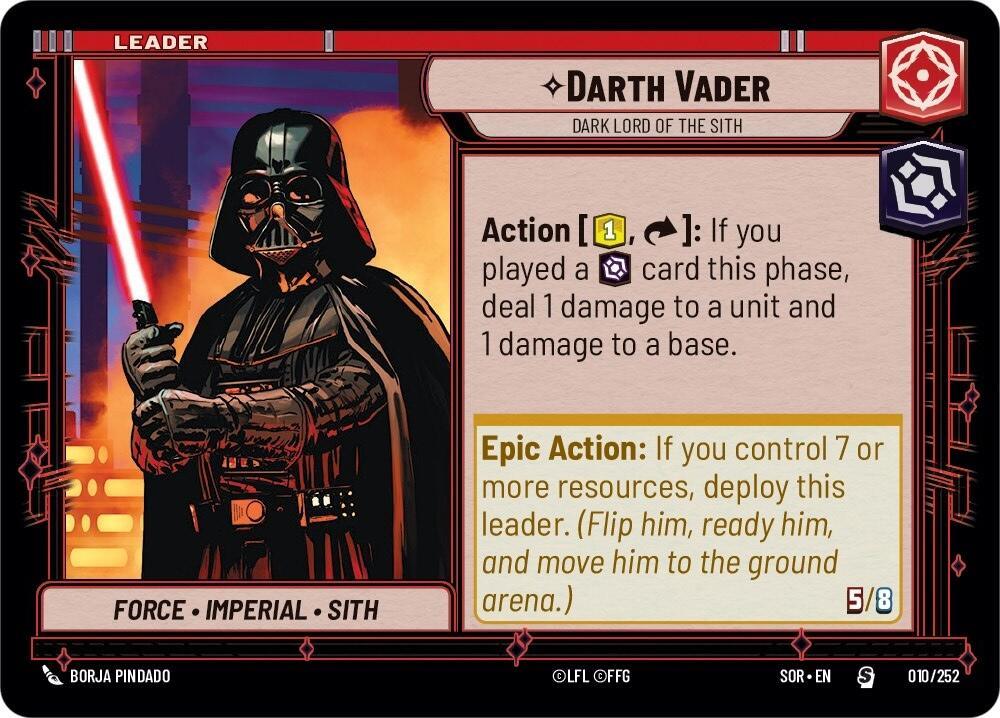 Darth Vader - Dark Lord of the Sith (010/252) [Spark of Rebellion] (ONLINE ORDER ONLY)