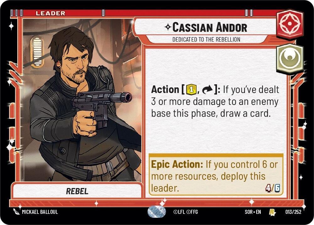 Cassian Andor - Dedicated to the Rebellion (013/252) [Spark of Rebellion] (ONLINE ORDER ONLY)