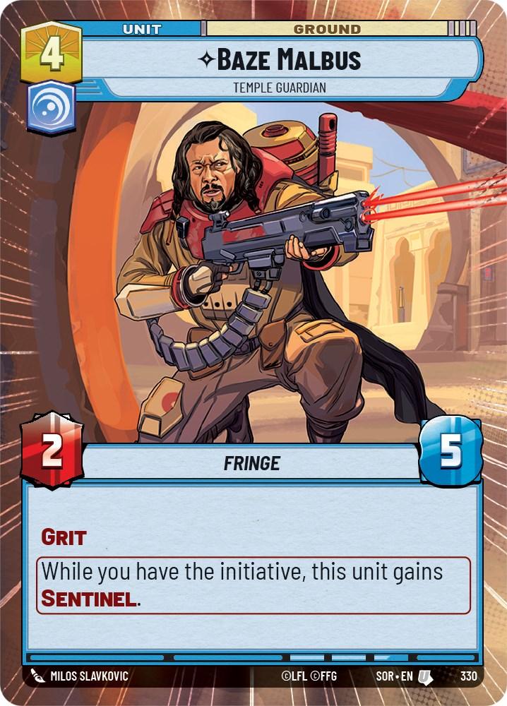 Baze Malbus - Temple Guardian (Hyperspace) (330) [Spark of Rebellion] (ONLINE ORDER ONLY)