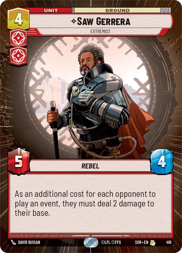 Saw Gerrera - Extremist (Hyperspace) (416) [Spark of Rebellion] (ONLINE ORDER ONLY)