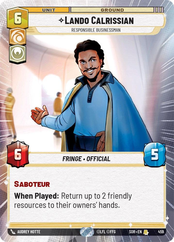 Lando Calrissian - Responsible Businessman (Hyperspace) (459) [Spark of Rebellion] (ONLINE ORDER ONLY)