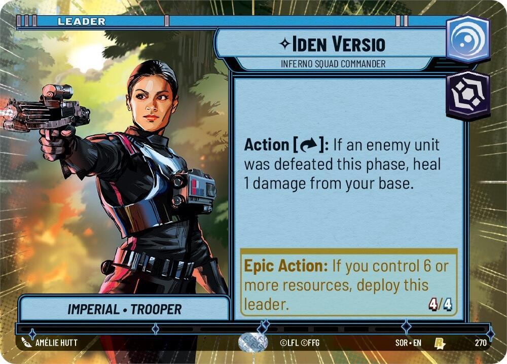 Iden Versio - Inferno Squad Commander (Hyperspace) (270) [Spark of Rebellion] (ONLINE ORDER ONLY)