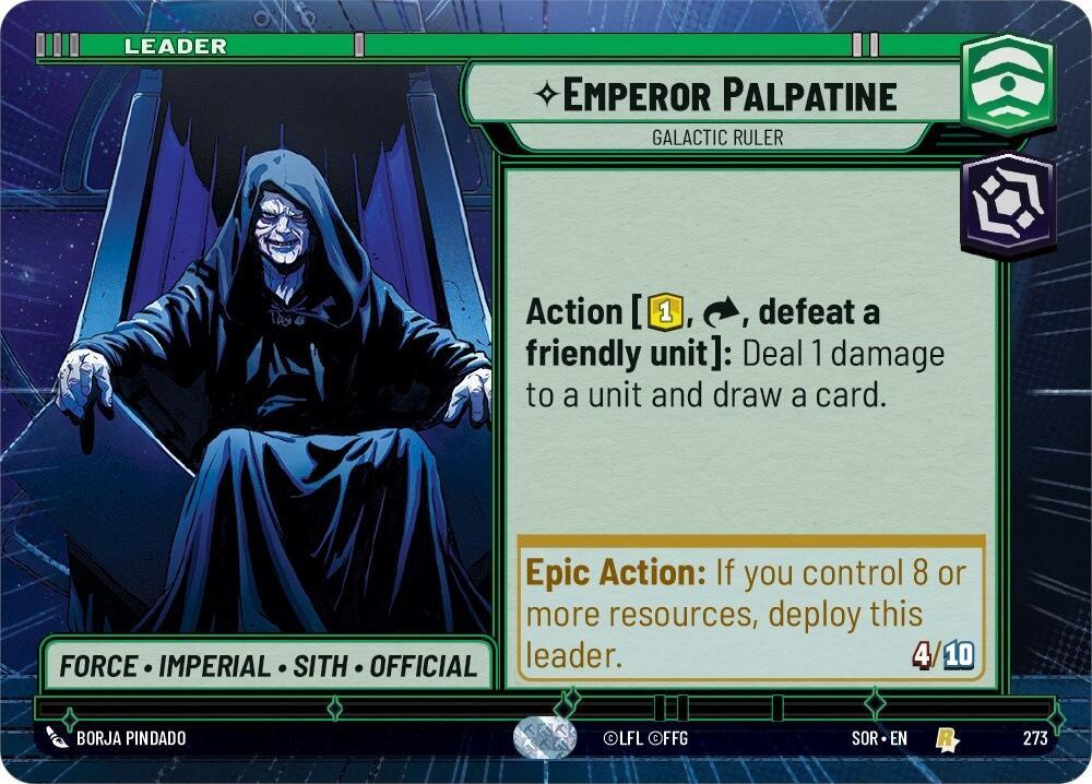 Emperor Palpatine - Galactic Ruler (Hyperspace) (273) [Spark of Rebellion] (ONLINE ORDER ONLY)