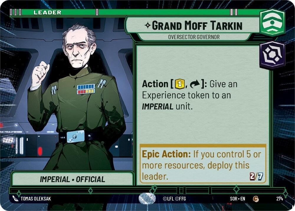 Grand Moff Tarkin - Oversector Governor (Hyperspace) (274) [Spark of Rebellion] (ONLINE ORDER ONLY)