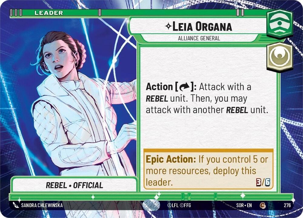 Leia Organa - Alliance General (Hyperspace) (276) [Spark of Rebellion] (ONLINE ORDER ONLY)