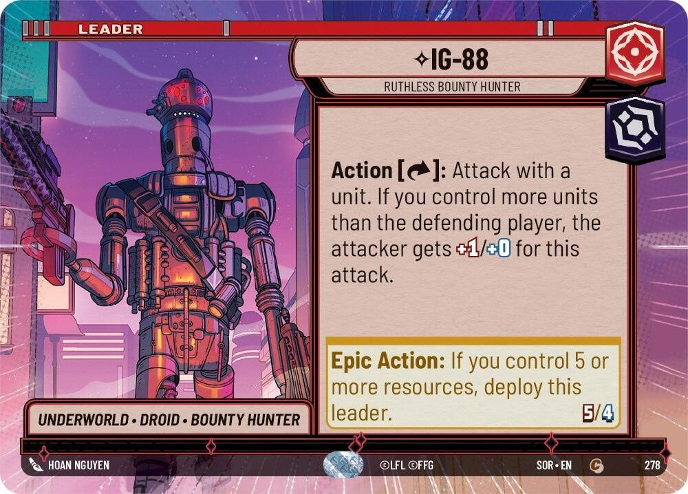 IG-88 - Ruthless Bounty Hunter (Hyperspace) (278) [Spark of Rebellion] (ONLINE ORDER ONLY)