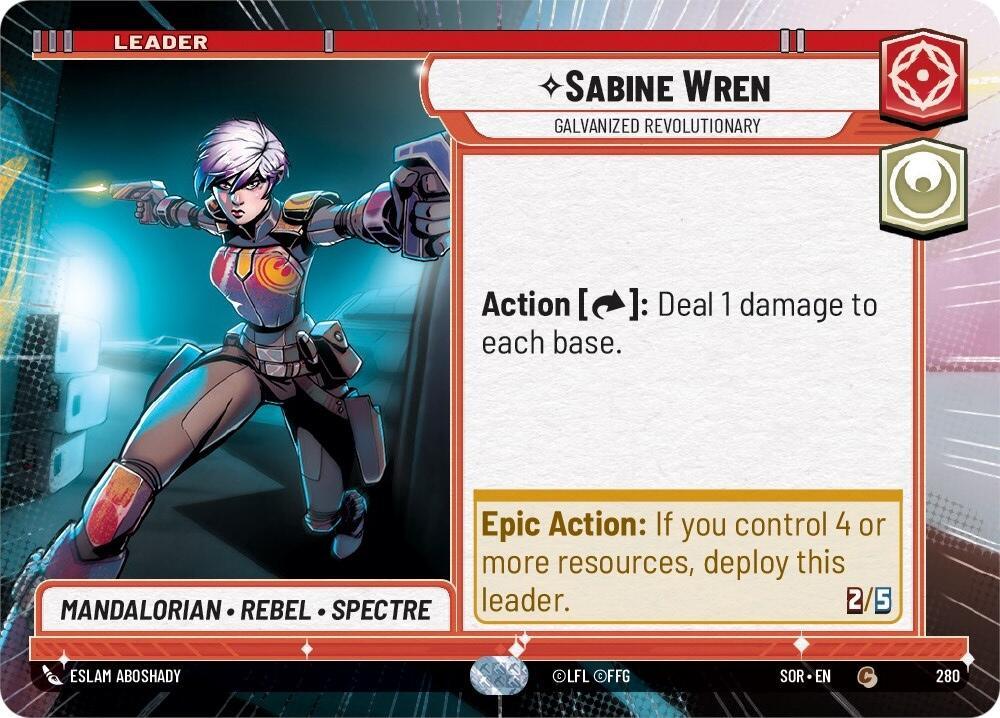 Sabine Wren - Galvanized Revolutionary (Hyperspace) (280) [Spark of Rebellion] (ONLINE ORDER ONLY)