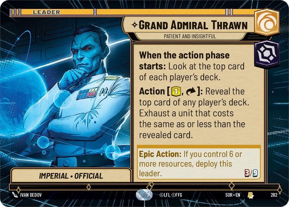 Grand Admiral Thrawn - Patient and Insightful (Hyperspace) (282) [Spark of Rebellion] (ONLINE ORDER ONLY)