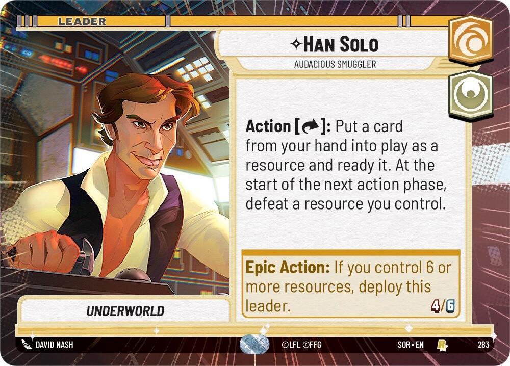 Han Solo - Audacious Smuggler (Hyperspace) (283) [Spark of Rebellion] (ONLINE ORDER ONLY)