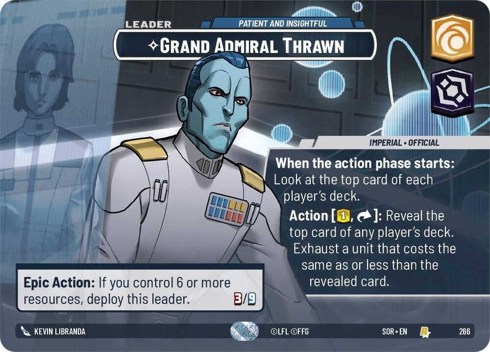 Grand Admiral Thrawn - Patient and Insightful (Showcase) (266) [Spark of Rebellion] (ONLINE ORDER ONLY)