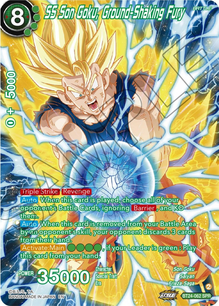 SS Son Goku, Ground-Shaking Fury (SPR) (BT24-062) [Beyond Generations] (ONLINE ORDER ONLY)