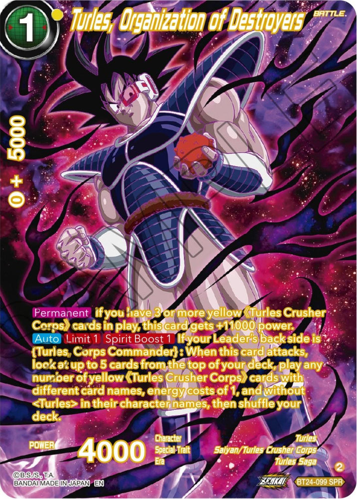 Turles, Organization of Destroyers (SPR) (BT24-099) [Beyond Generations] (ONLINE ORDER ONLY)