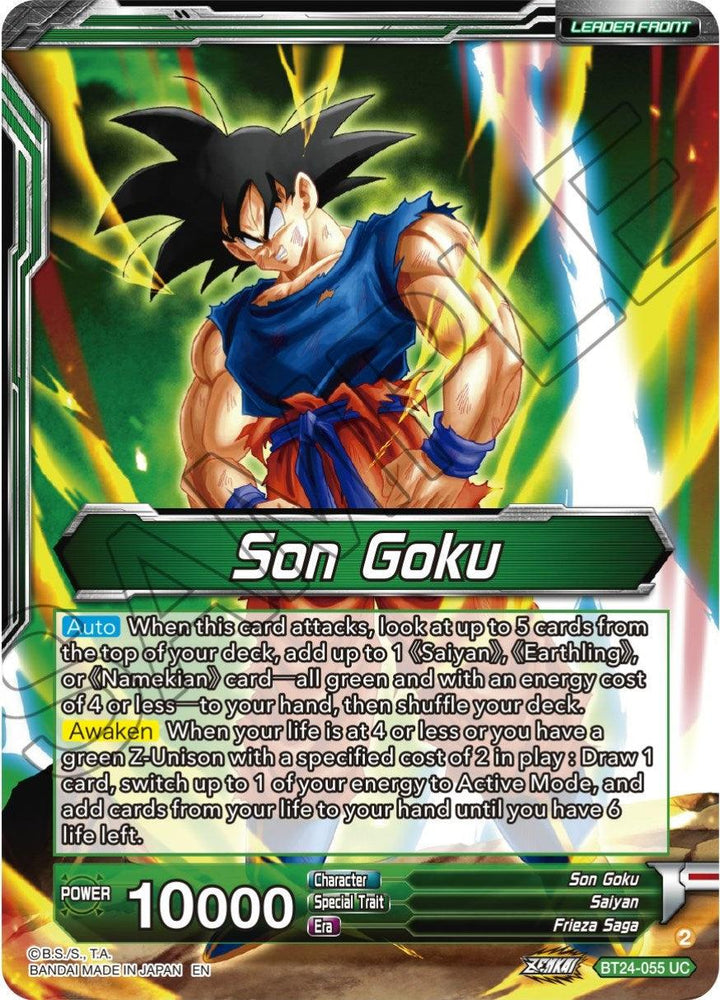 Son Goku // SS Son Goku, Beginning of a Legend (SLR) (BT24-055) [Beyond Generations] (ONLINE ORDER ONLY)