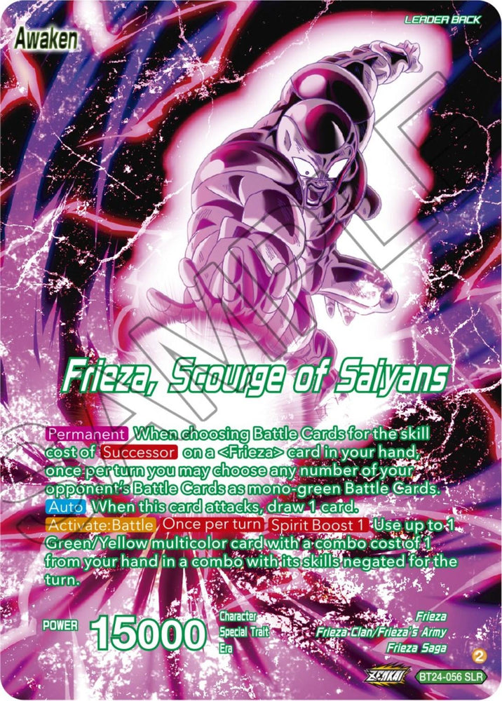 Frieza // Frieza, Scourge of Saiyans (SLR) (BT24-056) [Beyond Generations] (ONLINE ORDER ONLY)