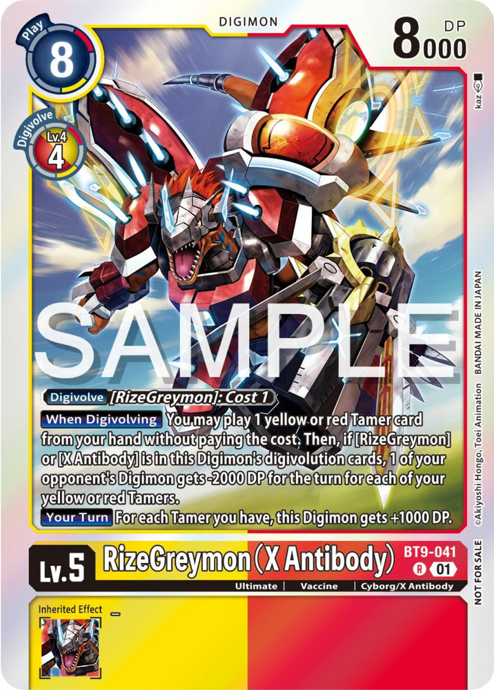 RizeGreymon (X Antibody) [BT9-041] (Event Pack 6) [X Record Promos] (ONLINE ORDER ONLY)