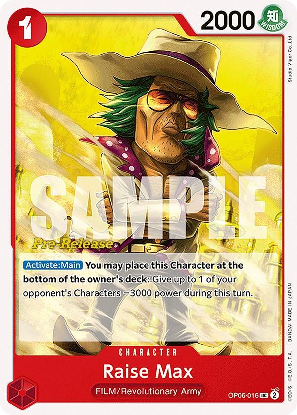 Raise Max [Wings of the Captain Pre-Release Cards] (ONLINE ORDER ONLY)