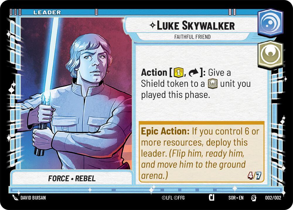 Luke Skywalker - Faithful Friend (Prerelease Promo) (002/002) [Spark of Rebellion Promos] (ONLINE ORDER ONLY)