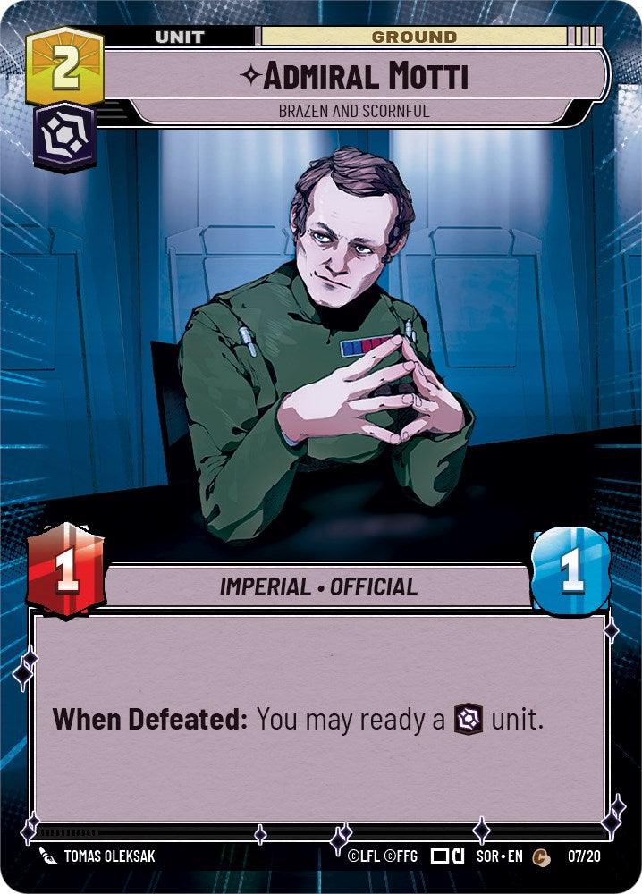 Admiral Motti - Brazen and Scornful (Hyperspace) (Weekly Play Promo) (7/20) [Spark of Rebellion Promos] (ONLINE ORDER ONLY)