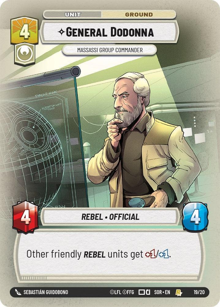General Dodonna - Massassi Group Commander (Weekly Play Promo) (19/20) [Spark of Rebellion Promos] (ONLINE ORDER ONLY)