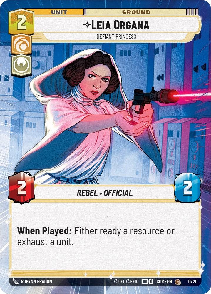 Leia Organa - Defiant Princess (Weekly Play Promo) (11/20) [Spark of Rebellion Promos] (ONLINE ORDER ONLY)