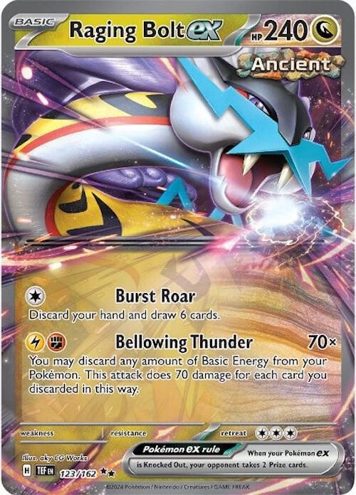 Raging Bolt ex (123/162) [Scarlet & Violet: Temporal Forces] (Online Only)