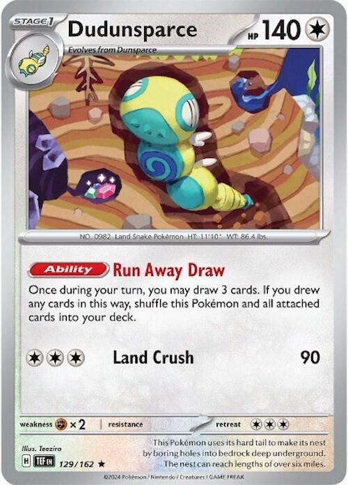 Dudunsparce (129/162) [Scarlet & Violet: Temporal Forces] (Online Only)