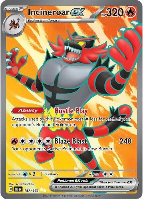 Incineroar ex (187/162) [Scarlet & Violet: Temporal Forces] (Online Only)