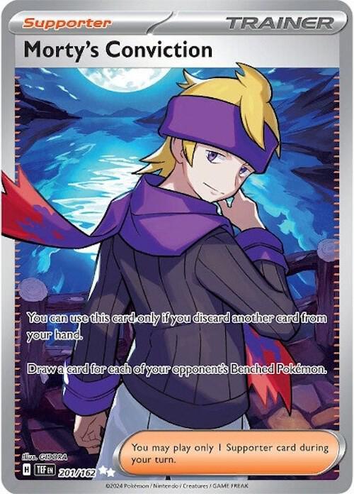 Morty's Conviction (201/162) [Scarlet & Violet: Temporal Forces] (Online Only)