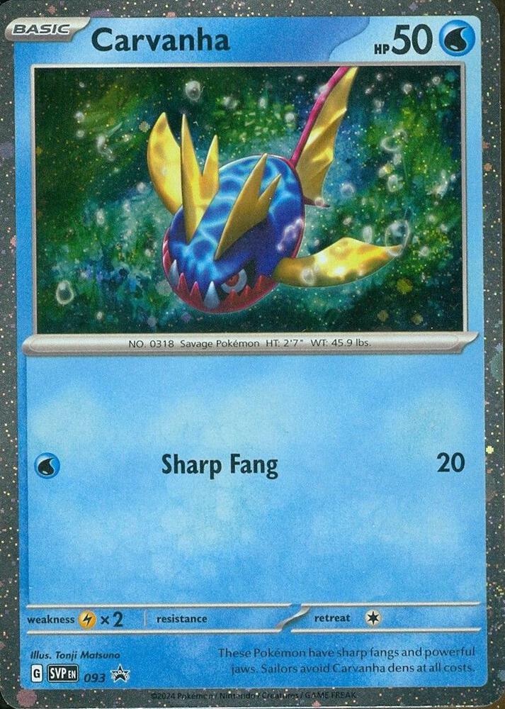 Carvanha (093) (Cosmos Foil) [Scarlet & Violet: Black Star Promos] (Online Only)