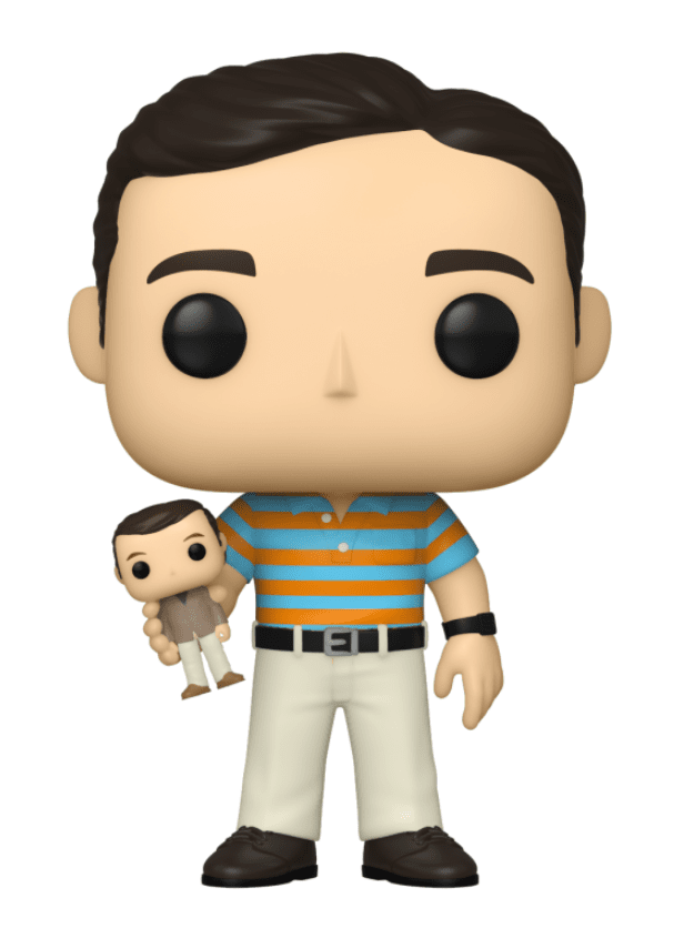 POP! Movies: 40 Y.O. Virgin - Andy Stitzer holding Oscar Goldman (ONLINE ORDER ONLY)