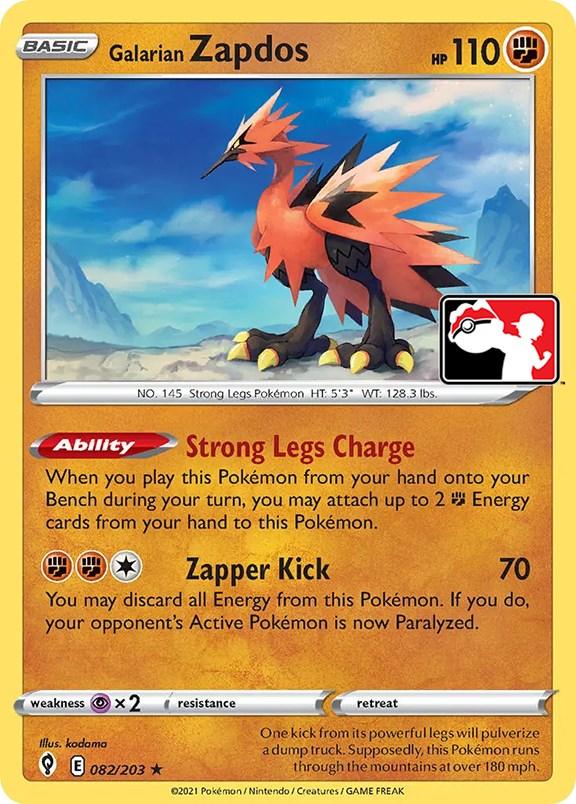 Galarian Zapdos (082/203) [Prize Pack Series One] (Online Only)